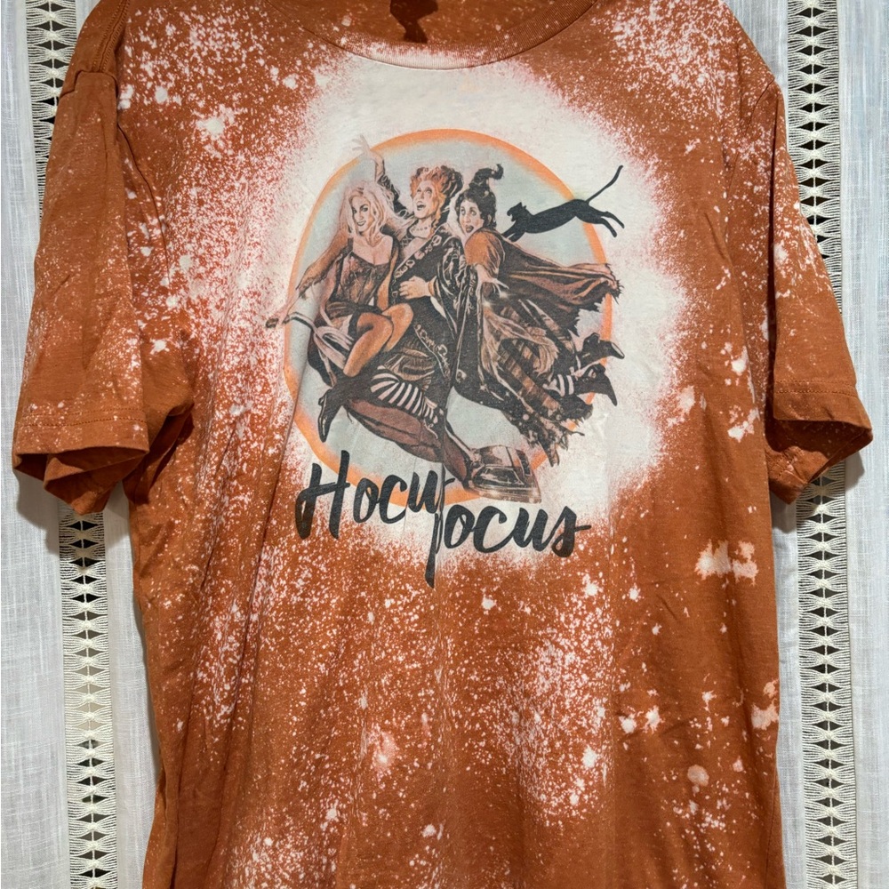 Hocus Pocus Graphic Tee with Bleach Design
